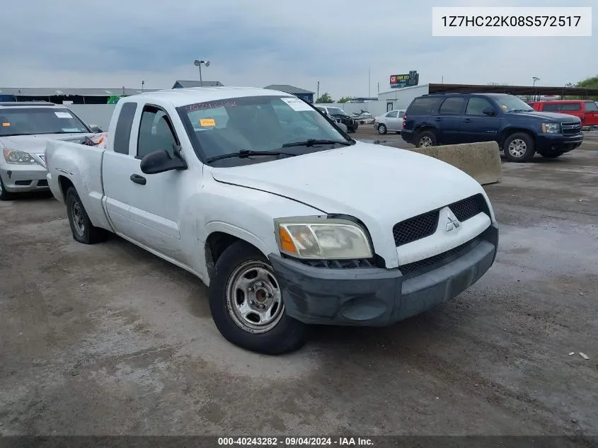 2008 Mitsubishi Raider Ls VIN: 1Z7HC22K08S572517 Lot: 40243282