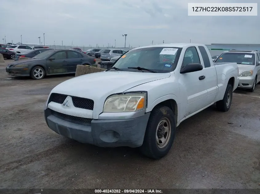 2008 Mitsubishi Raider Ls VIN: 1Z7HC22K08S572517 Lot: 40243282