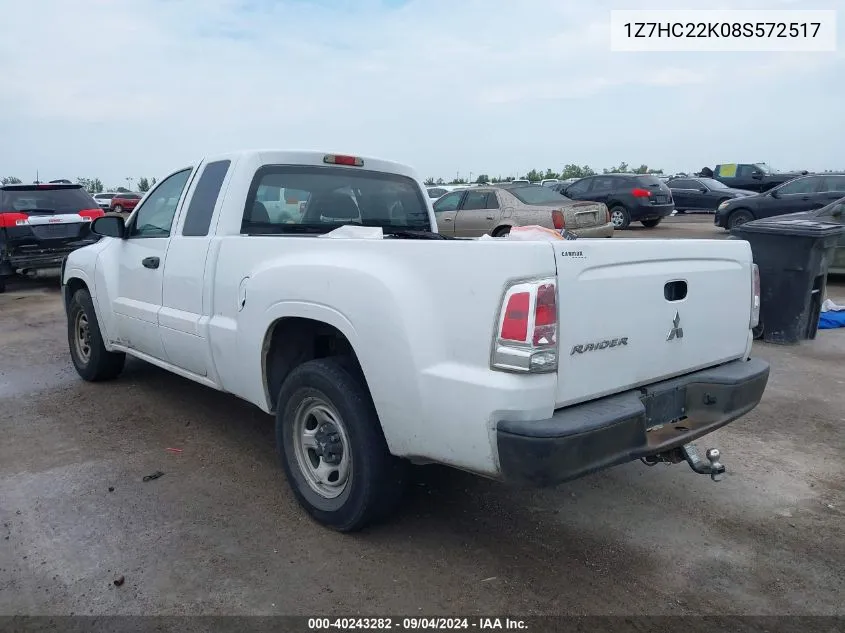 2008 Mitsubishi Raider Ls VIN: 1Z7HC22K08S572517 Lot: 40243282