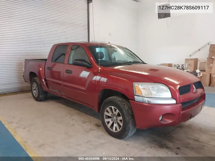 2008 Mitsubishi Raider Ls VIN: 1Z7HC28K78S609117 Lot: 40354896