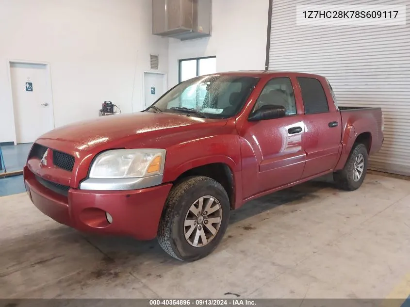 2008 Mitsubishi Raider Ls VIN: 1Z7HC28K78S609117 Lot: 40354896