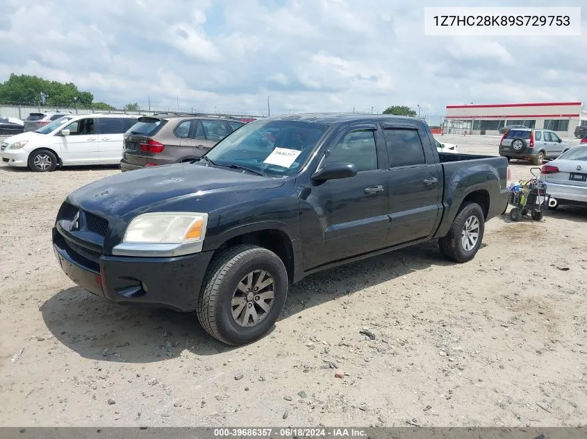 1Z7HC28K89S729753 2009 Mitsubishi Raider Ls