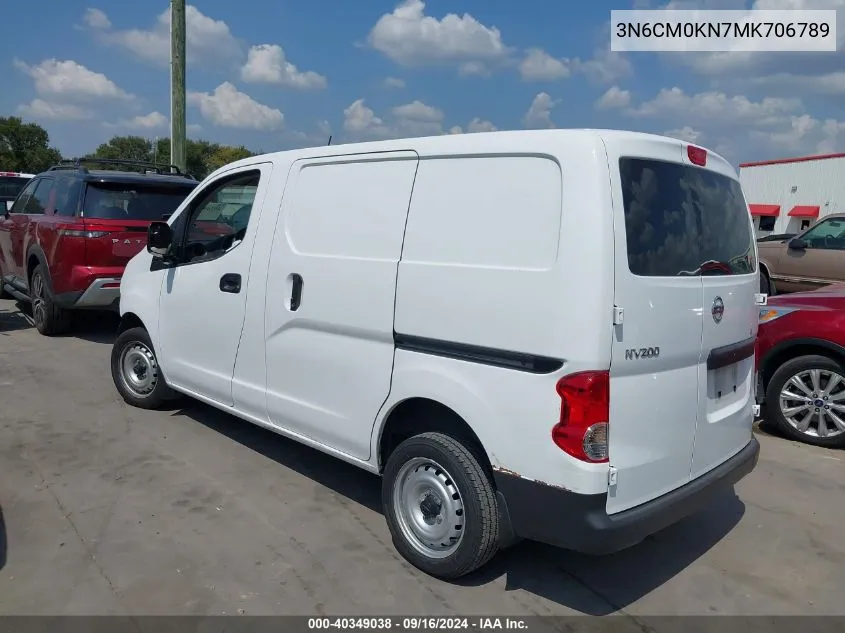 2021 Nissan Nv200 Compact Cargo S Xtronic Cvt VIN: 3N6CM0KN7MK706789 Lot: 40349038