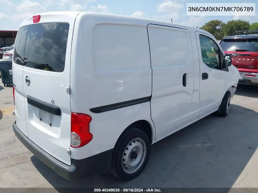 2021 Nissan Nv200 Compact Cargo S Xtronic Cvt VIN: 3N6CM0KN7MK706789 Lot: 40349038