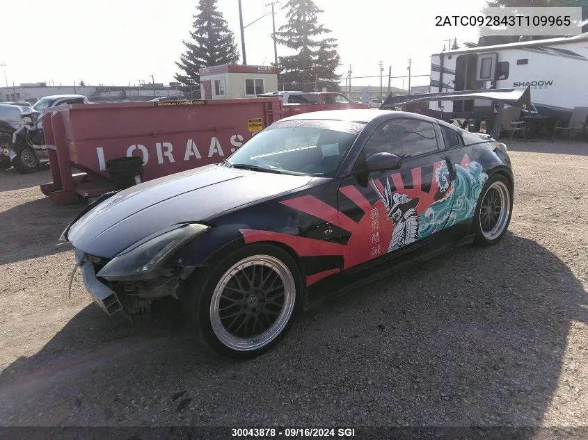 2003 Nissan 350Z Coupe VIN: 2ATC092843T109965 Lot: 30043878