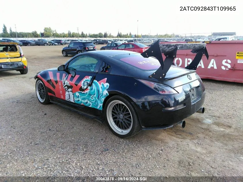 2003 Nissan 350Z Coupe VIN: 2ATC092843T109965 Lot: 30043878