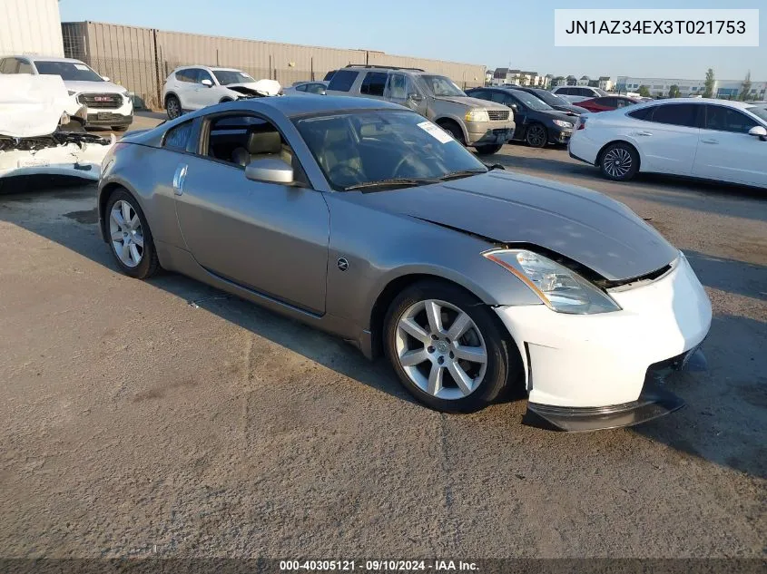 JN1AZ34EX3T021753 2003 Nissan 350Z Coupe