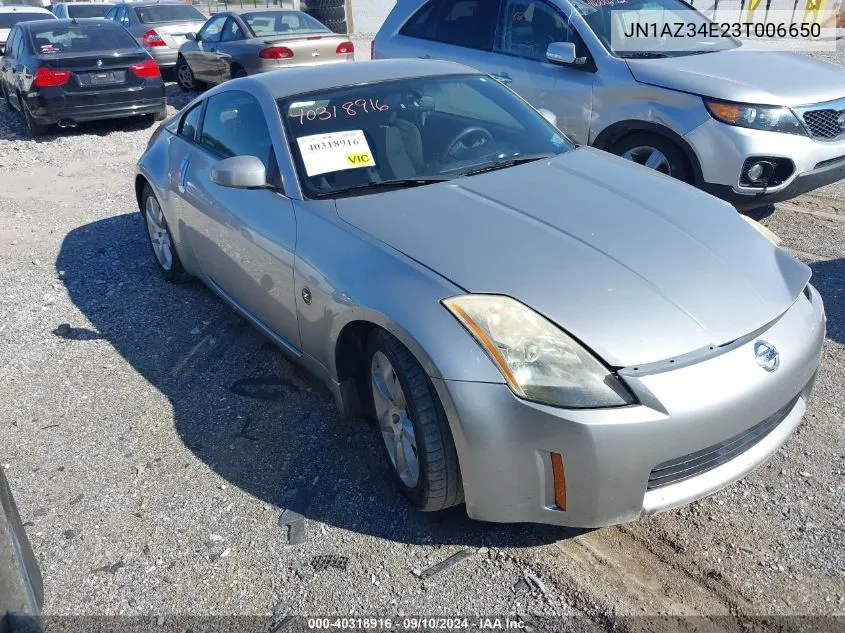 2003 Nissan 350Z Enthusiast VIN: JN1AZ34E23T006650 Lot: 40318916