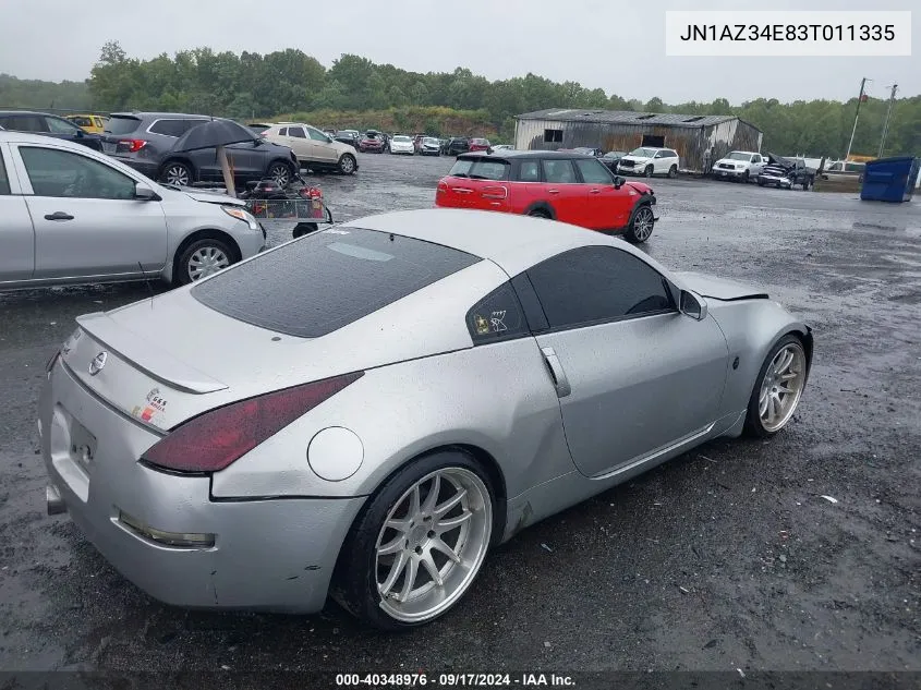 2003 Nissan 350Z Touring VIN: JN1AZ34E83T011335 Lot: 40348976