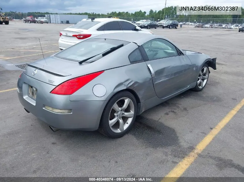 2006 Nissan 350Z Touring VIN: JN1AZ34D66M302387 Lot: 40348074