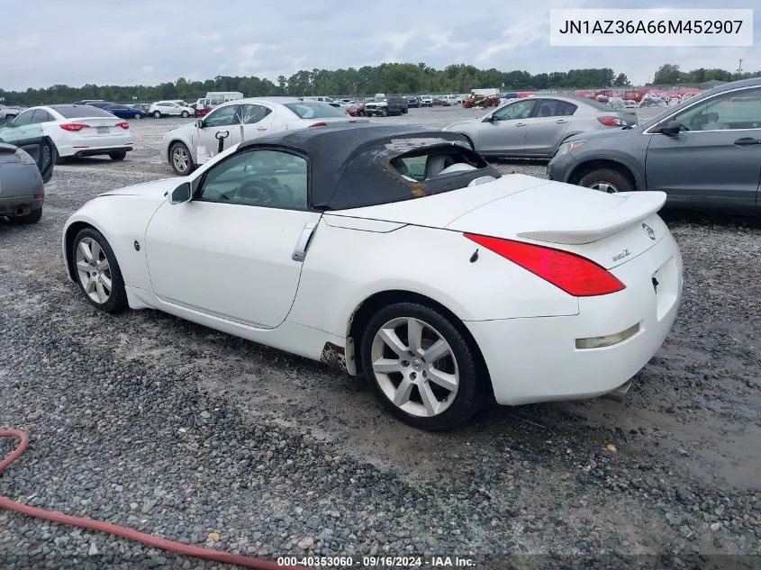 2006 Nissan 350Z Touring VIN: JN1AZ36A66M452907 Lot: 40353060