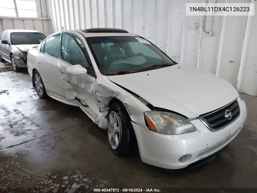 2004 Nissan Altima 3.5 Se VIN: 1N4BL11DX4C126223 Lot: 40347972