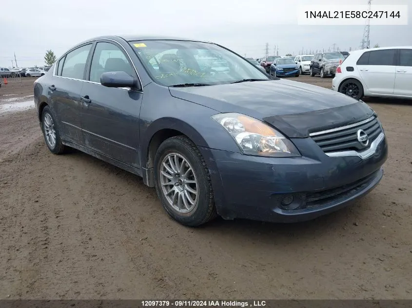 2008 Nissan Altima 2.5 S VIN: 1N4AL21E58C247144 Lot: 12097379