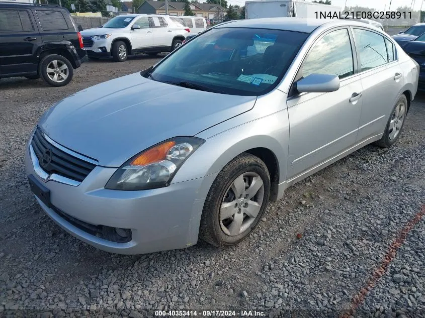 2008 Nissan Altima 2.5 S VIN: 1N4AL21E08C258911 Lot: 40353414