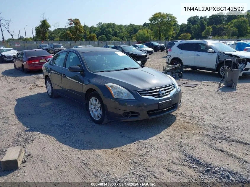 2011 Nissan Altima 2.5 S VIN: 1N4AL2APXBC142592 Lot: 40343933