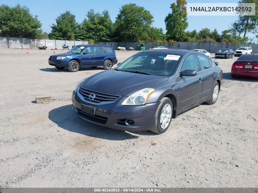 2011 Nissan Altima 2.5 S VIN: 1N4AL2APXBC142592 Lot: 40343933