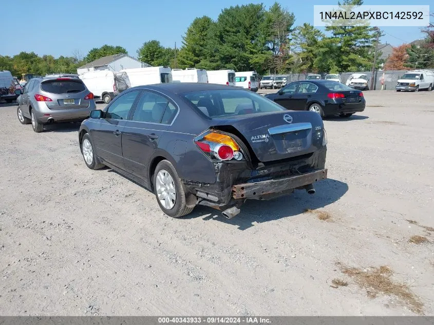 2011 Nissan Altima 2.5 S VIN: 1N4AL2APXBC142592 Lot: 40343933