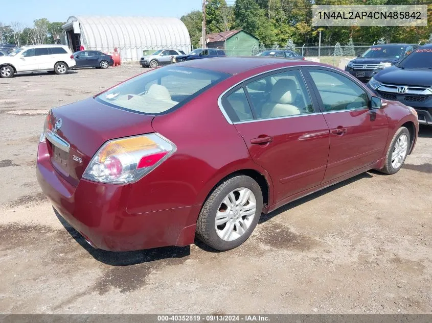 2012 Nissan Altima 2.5 S VIN: 1N4AL2AP4CN485842 Lot: 40352819