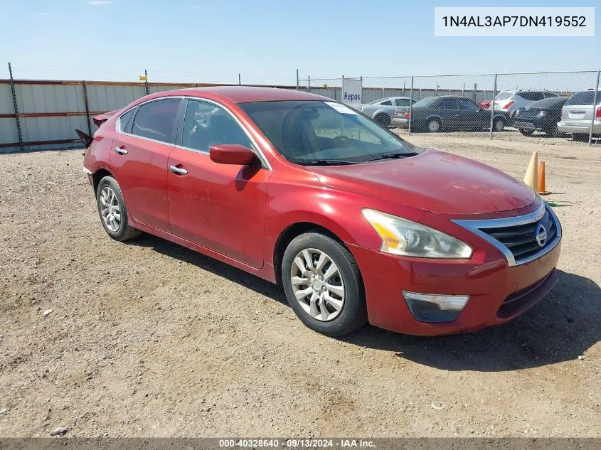 2013 Nissan Altima 2.5 S VIN: 1N4AL3AP7DN419552 Lot: 40328640