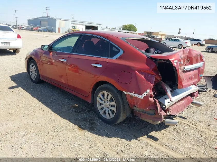 2013 Nissan Altima 2.5 S VIN: 1N4AL3AP7DN419552 Lot: 40328640