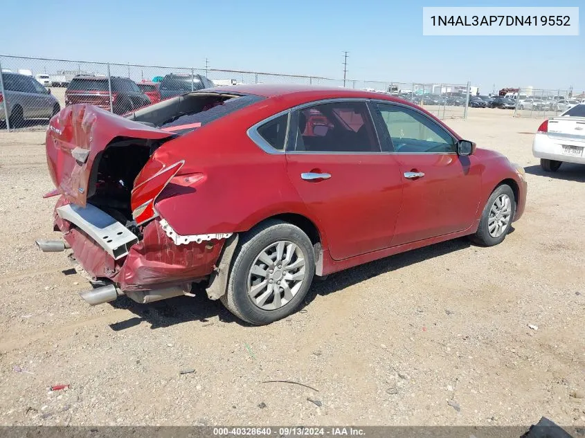 2013 Nissan Altima 2.5 S VIN: 1N4AL3AP7DN419552 Lot: 40328640