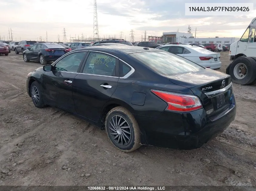 2015 Nissan Altima 2.5/S/Sv/Sl VIN: 1N4AL3AP7FN309426 Lot: 12068632