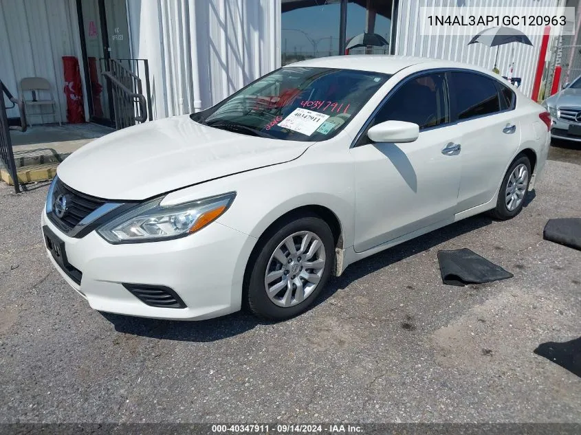 2016 Nissan Altima 2.5 S VIN: 1N4AL3AP1GC120963 Lot: 40347911