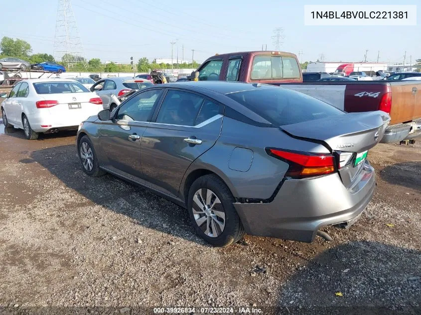 1N4BL4BV0LC221381 2020 Nissan Altima S Fwd