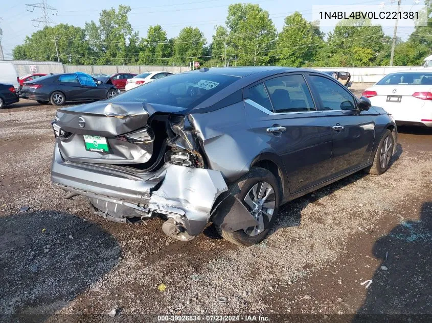 2020 Nissan Altima S Fwd VIN: 1N4BL4BV0LC221381 Lot: 39926834