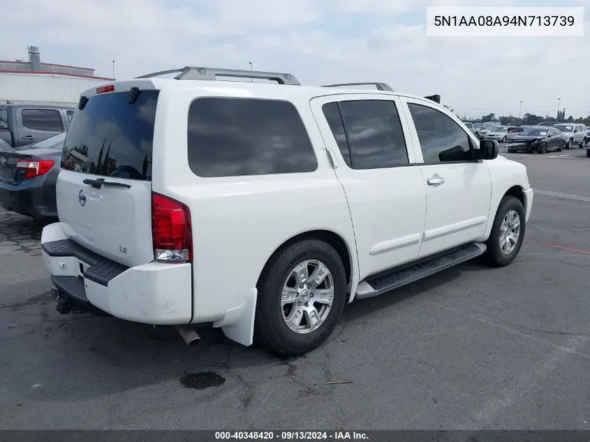 5N1AA08A94N713739 2004 Nissan Armada Se/Le