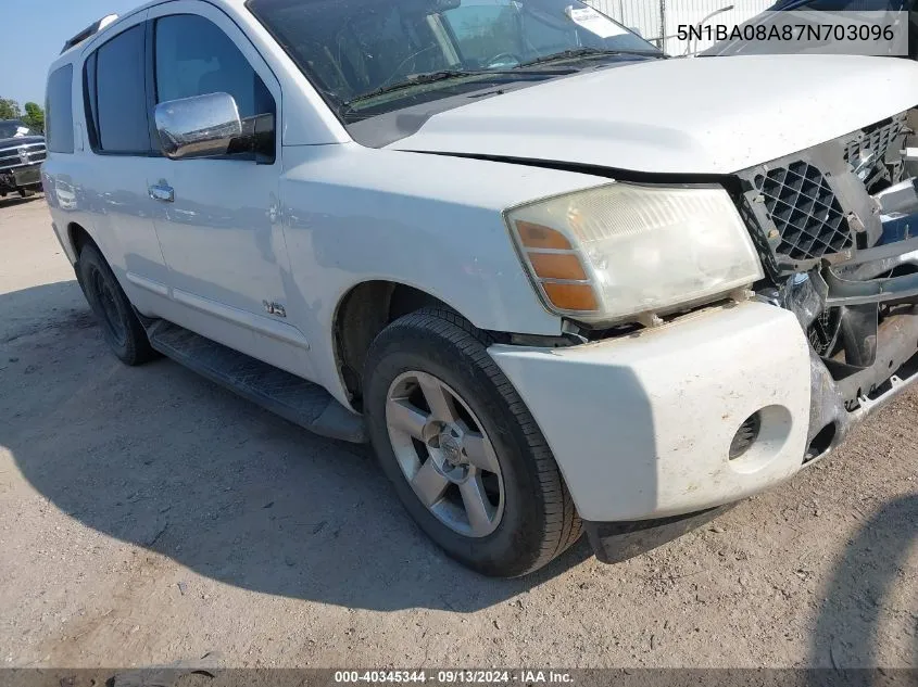 5N1BA08A87N703096 2007 Nissan Armada Se