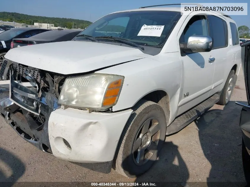 5N1BA08A87N703096 2007 Nissan Armada Se