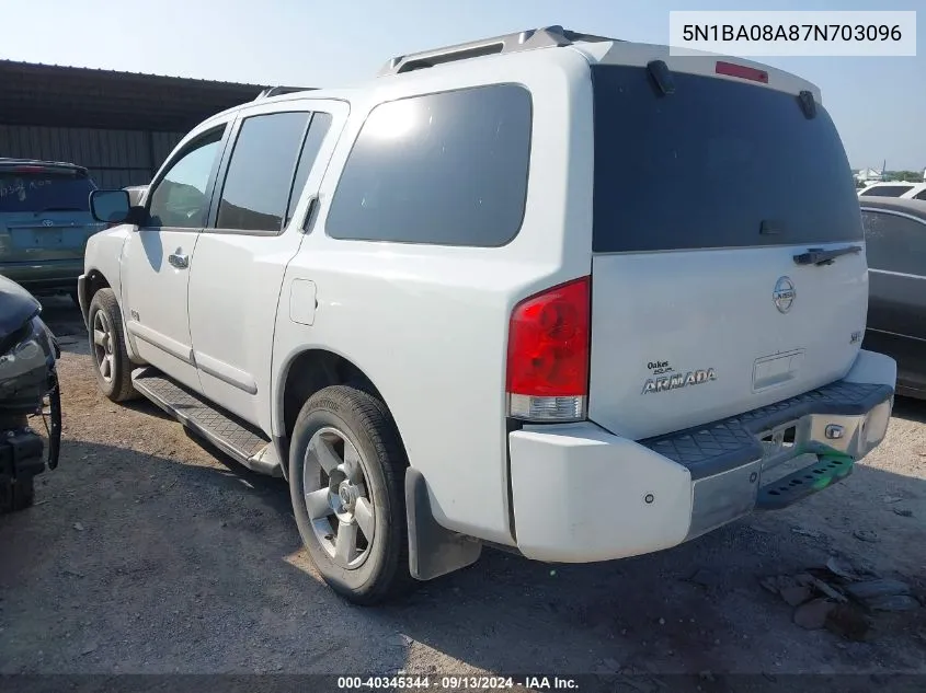 5N1BA08A87N703096 2007 Nissan Armada Se