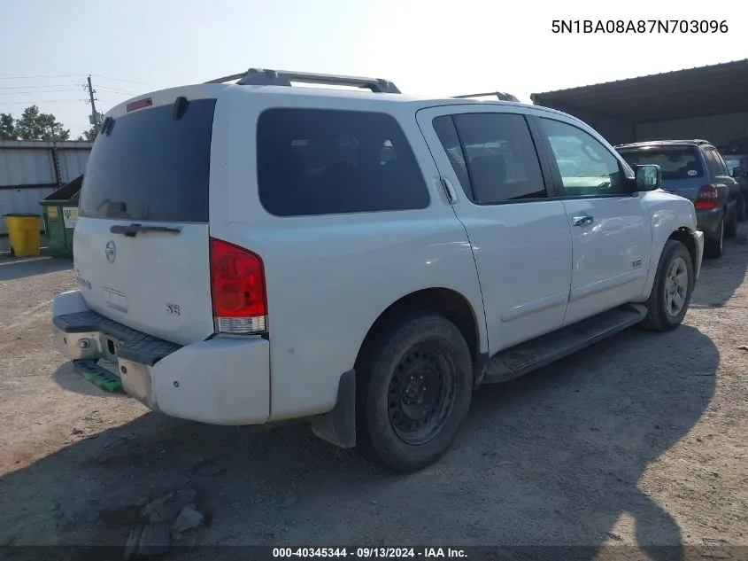 5N1BA08A87N703096 2007 Nissan Armada Se