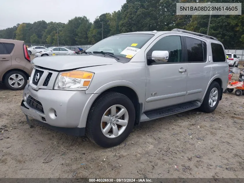 5N1BA08D28N614605 2008 Nissan Armada Se/Le