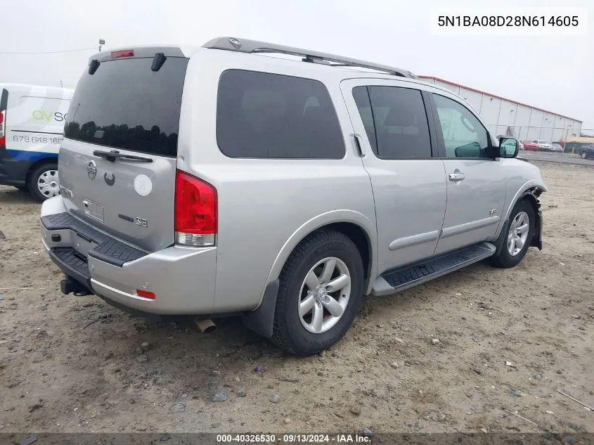 5N1BA08D28N614605 2008 Nissan Armada Se/Le