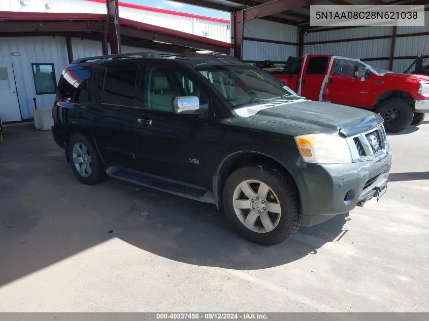 2008 Nissan Armada Le VIN: 5N1AA08C28N621038 Lot: 40337456