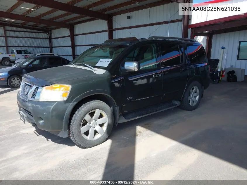 2008 Nissan Armada Le VIN: 5N1AA08C28N621038 Lot: 40337456