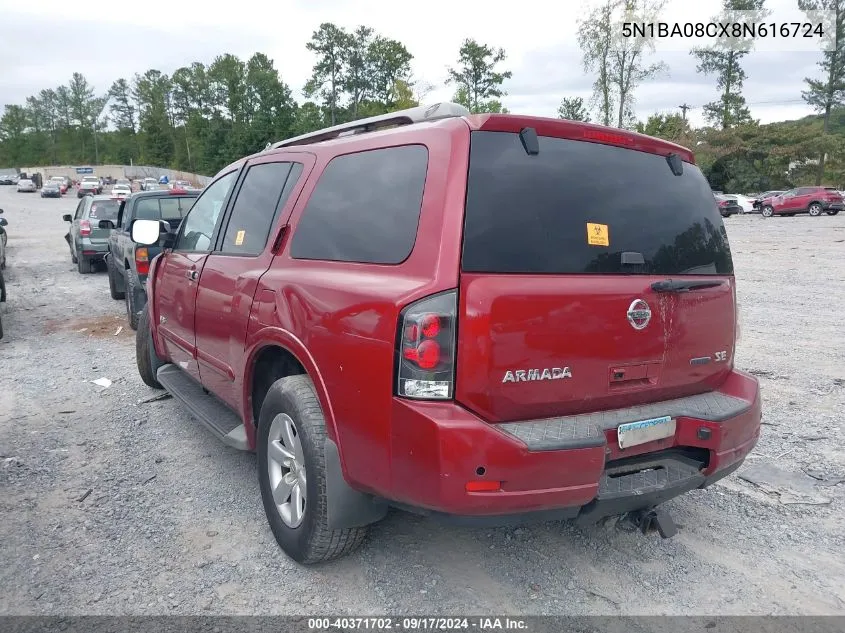 5N1BA08CX8N616724 2008 Nissan Armada Se