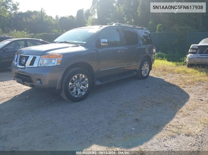 2015 Nissan Armada Platinum VIN: 5N1AA0NC5FN617938 Lot: 40325362