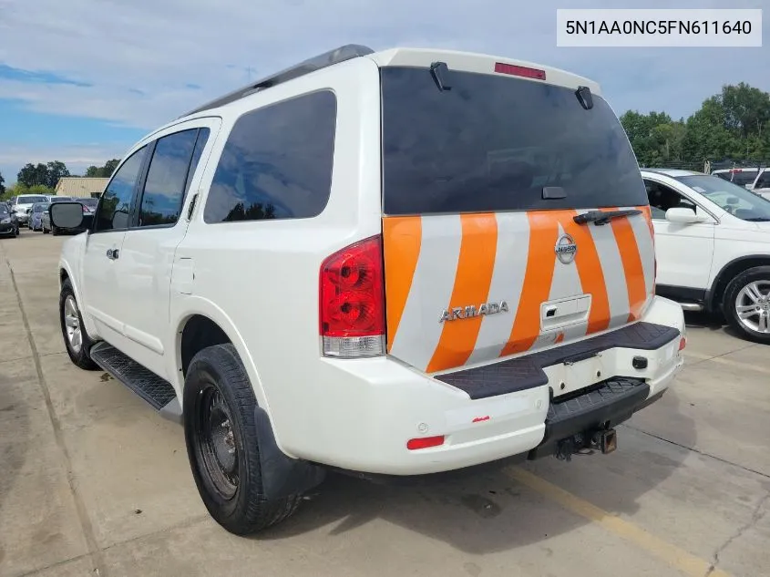 2015 Nissan Armada Sv/Sl/Platinum VIN: 5N1AA0NC5FN611640 Lot: 40352786