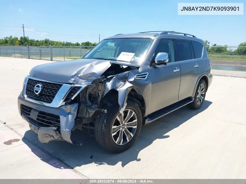 2019 Nissan Armada Sl VIN: JN8AY2ND7K9093901 Lot: 39333874