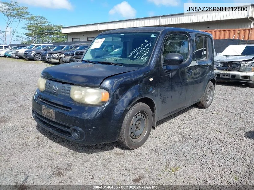 2011 Nissan Cube 1.8S VIN: JN8AZ2KR6BT212800 Lot: 40146436