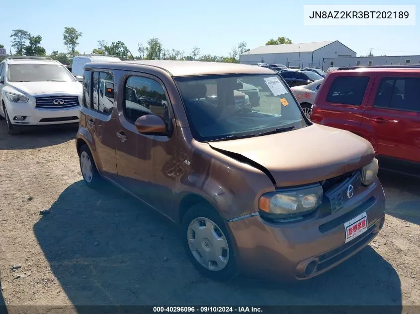 2011 Nissan Cube 1.8S VIN: JN8AZ2KR3BT202189 Lot: 40296096