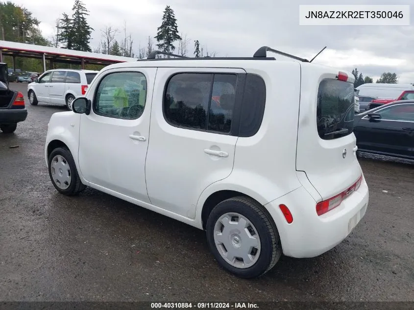 2014 Nissan Cube S/Sl VIN: JN8AZ2KR2ET350046 Lot: 40310884