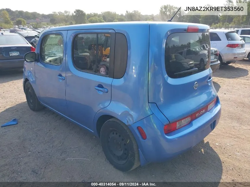 2014 Nissan Cube 1.8 S/1.8 Sl VIN: JN8AZ2KR9ET353560 Lot: 40314054