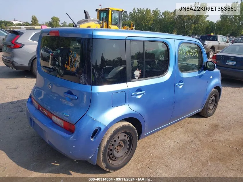 2014 Nissan Cube 1.8 S/1.8 Sl VIN: JN8AZ2KR9ET353560 Lot: 40314054