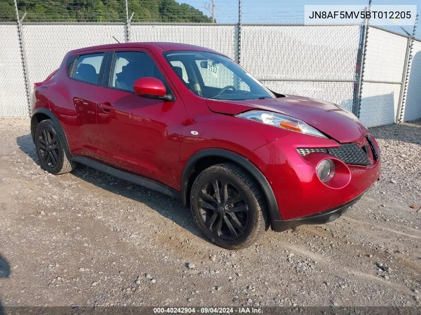 2011 Nissan Juke S VIN: JN8AF5MV5BT012205 Lot: 40242904