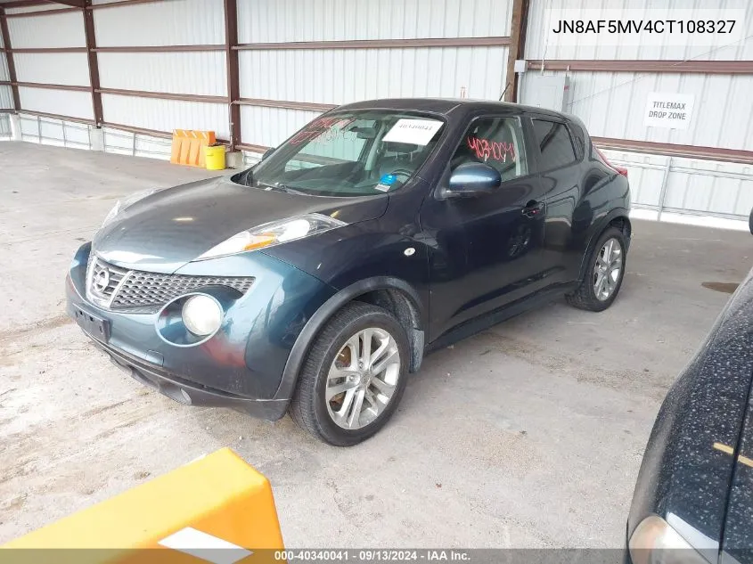 2012 Nissan Juke Sl VIN: JN8AF5MV4CT108327 Lot: 40340041