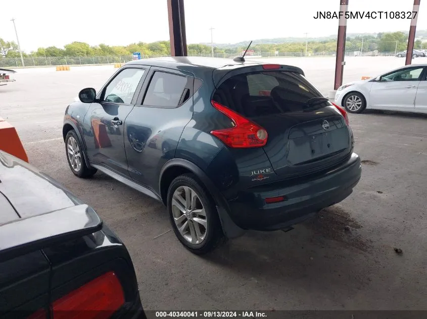 JN8AF5MV4CT108327 2012 Nissan Juke Sl